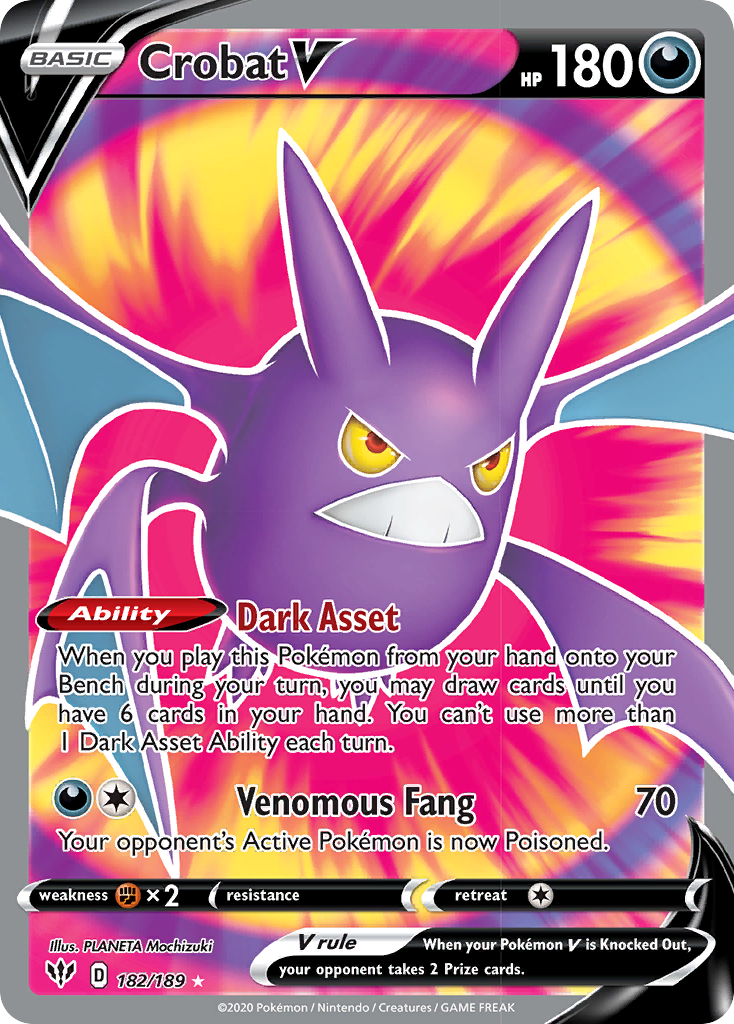 Crobat V (182/189) [Sword & Shield: Darkness Ablaze] | Eastridge Sports Cards & Games