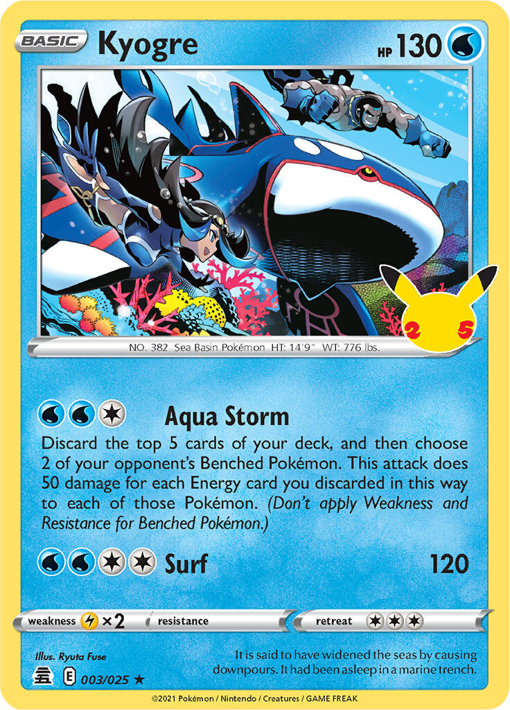 Kyogre (003/025) [Celebrations: 25th Anniversary] | Eastridge Sports Cards & Games