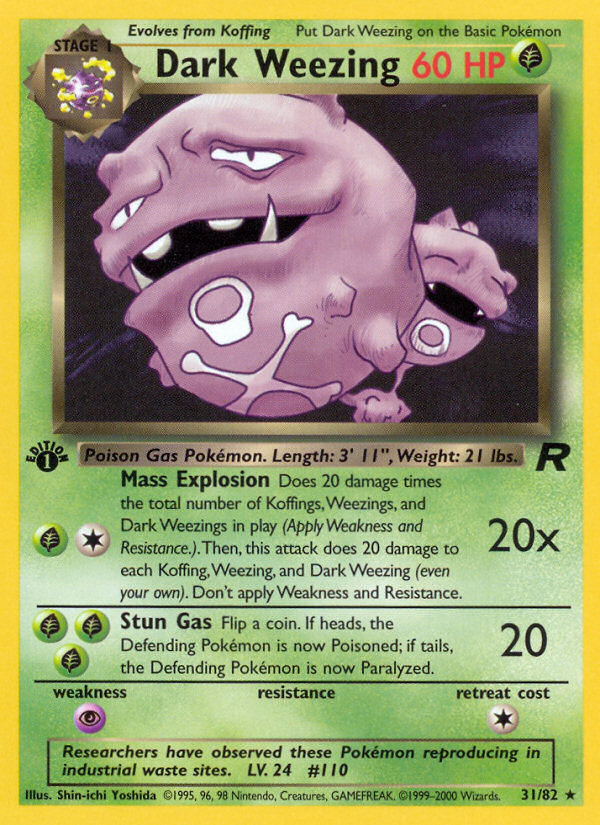 Dark Weezing (31/82) [Team Rocket 1st Edition] | Eastridge Sports Cards & Games