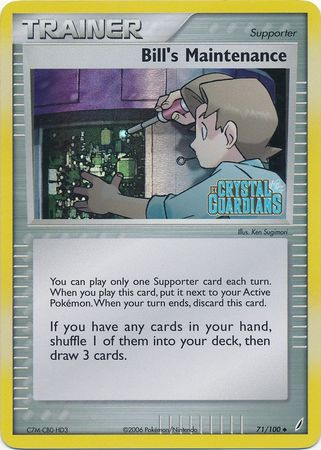 Bill's Maintenance (71/100) (Stamped) [EX: Crystal Guardians] | Eastridge Sports Cards & Games