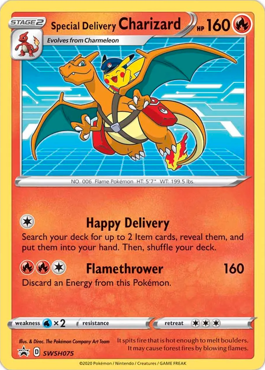 Special Delivery Charizard (SWSH075) [Sword & Shield: Black Star Promos] | Eastridge Sports Cards & Games