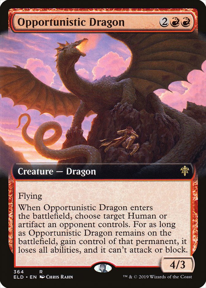 Opportunistic Dragon (Extended Art) [Throne of Eldraine] | Eastridge Sports Cards & Games