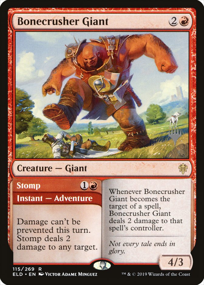 Bonecrusher Giant // Stomp (Promo Pack) [Throne of Eldraine Promos] | Eastridge Sports Cards & Games