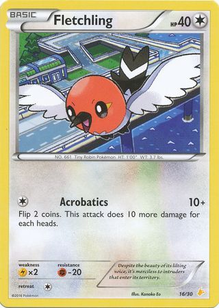 Fletchling (16/30) [XY: Trainer Kit 3 - Pikachu Libre] | Eastridge Sports Cards & Games