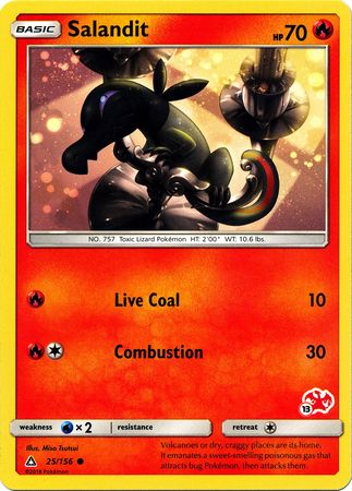 Salandit (25/156) (Charizard Stamp #13) [Battle Academy 2020] | Eastridge Sports Cards & Games