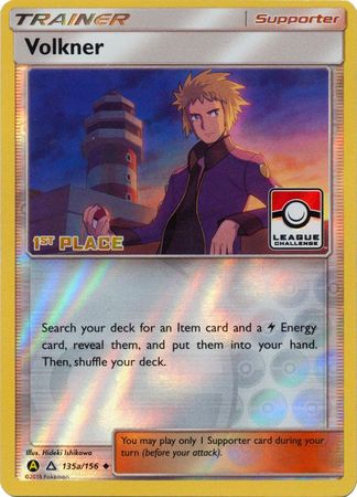 Volkner (135a/156) (League Challenge 1st Place) [Sun & Moon: Ultra Prism] | Eastridge Sports Cards & Games