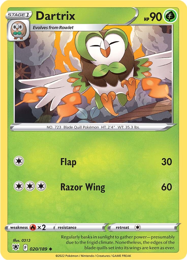 Dartrix (020/189) [Sword & Shield: Astral Radiance] | Eastridge Sports Cards & Games