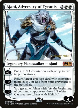 Ajani, Adversary of Tyrants [Core Set 2019 Promos] | Eastridge Sports Cards & Games