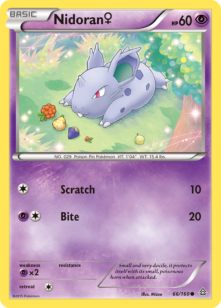 Nidoran (66/160) (Female) [XY: Primal Clash] | Eastridge Sports Cards & Games