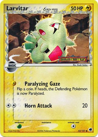 Larvitar (52/101) (Delta Species) (Stamped) [EX: Dragon Frontiers] | Eastridge Sports Cards & Games