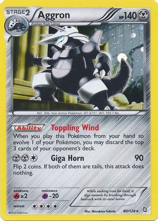 Aggron (80/124) (Cosmos Holo) [Black & White: Dragons Exalted] | Eastridge Sports Cards & Games