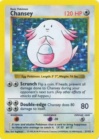 Chansey (3/102) [Base Set Shadowless Unlimited] | Eastridge Sports Cards & Games