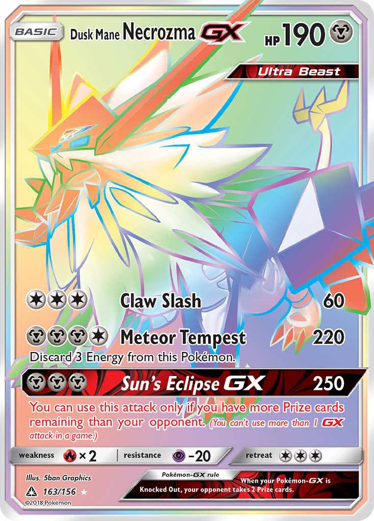 Dusk Mane Necrozma GX (163/156) [Sun & Moon: Ultra Prism] | Eastridge Sports Cards & Games