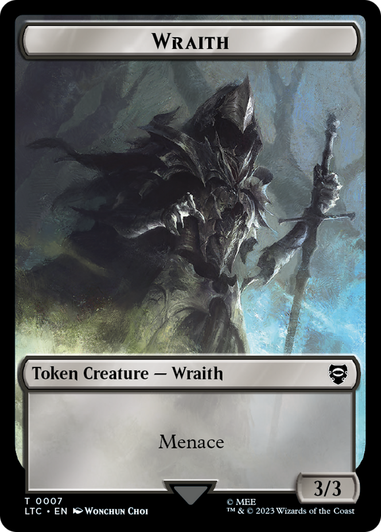 Goblin // Wraith Double-Sided Token [The Lord of the Rings: Tales of Middle-Earth Commander Tokens] | Eastridge Sports Cards & Games