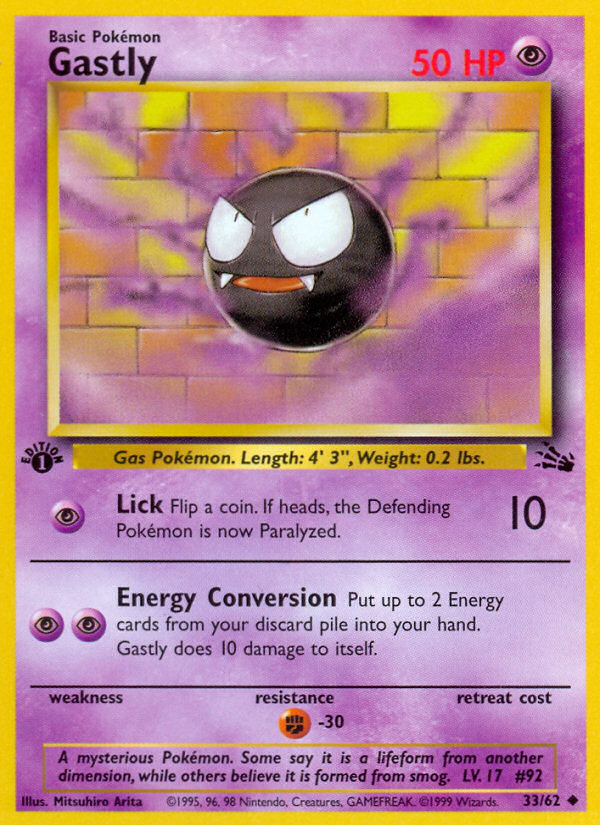 Gastly (33/62) [Fossil 1st Edition] | Eastridge Sports Cards & Games