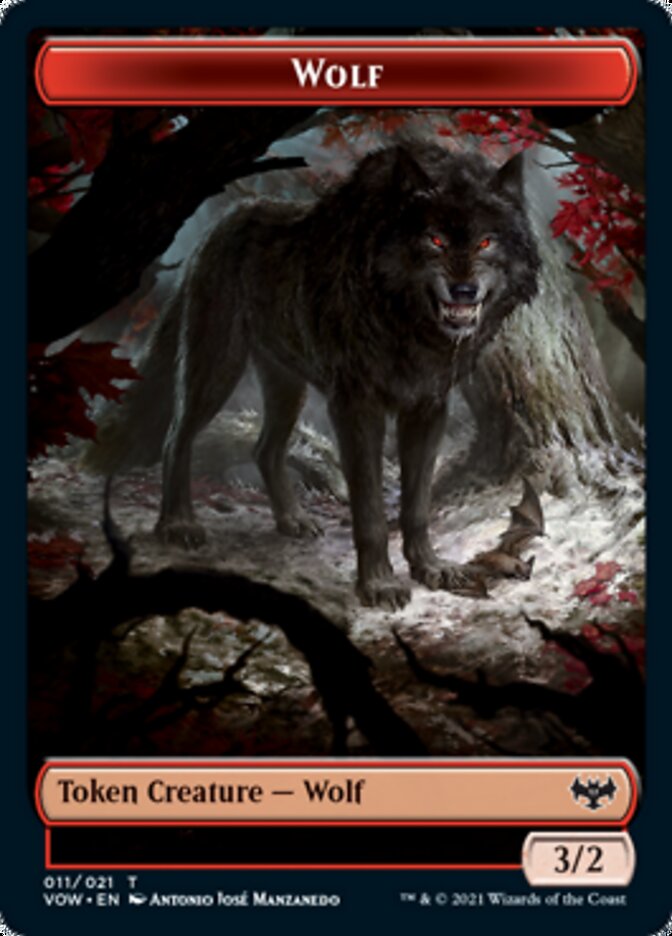 Wolf Token (011) [Innistrad: Crimson Vow Tokens] | Eastridge Sports Cards & Games