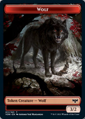 Wolf (011) // Treasure Double-sided Token [Innistrad: Crimson Vow Tokens] | Eastridge Sports Cards & Games