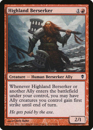 Highland Berserker [Zendikar] | Eastridge Sports Cards & Games