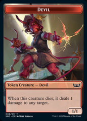 Devil // Spirit Double-sided Token [Streets of New Capenna Tokens] | Eastridge Sports Cards & Games