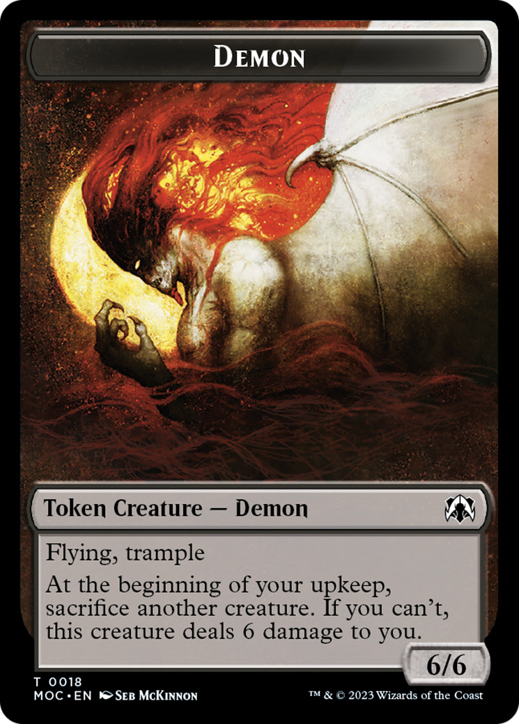 Angel (3) // Demon Double-Sided Token [March of the Machine Commander Tokens] | Eastridge Sports Cards & Games