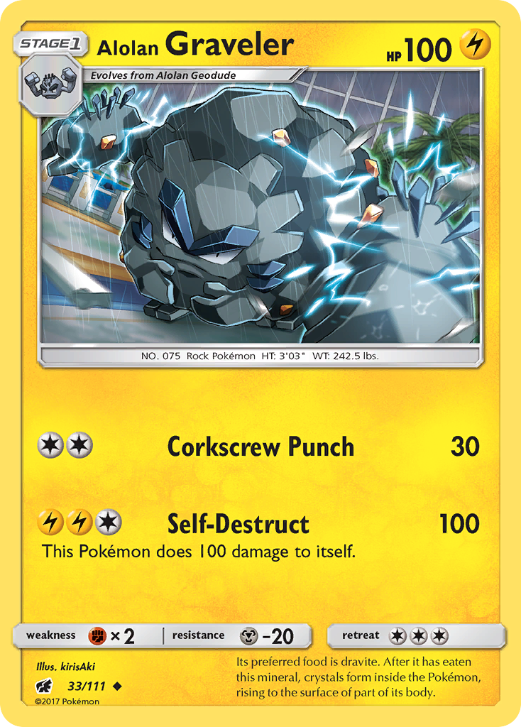 Alolan Graveler (33/111) [Sun & Moon: Crimson Invasion] | Eastridge Sports Cards & Games