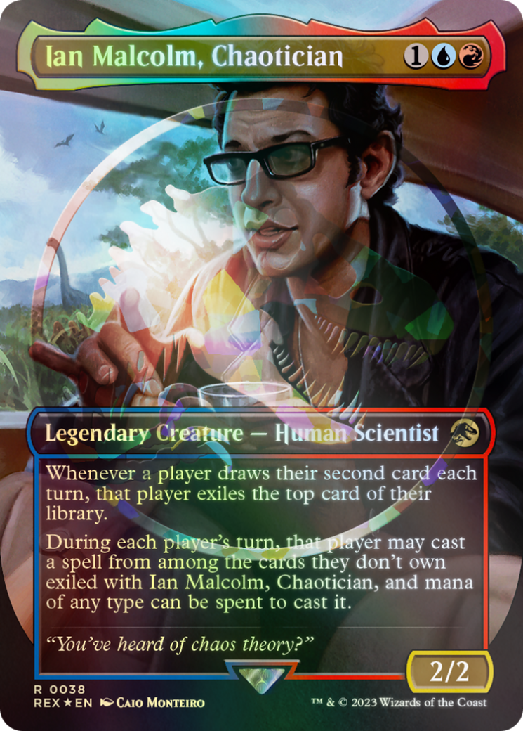 Ian Malcolm, Chaotician Emblem (Borderless) [Jurassic World Collection Tokens] | Eastridge Sports Cards & Games