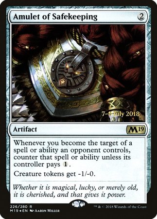 Amulet of Safekeeping [Core Set 2019 Promos] | Eastridge Sports Cards & Games