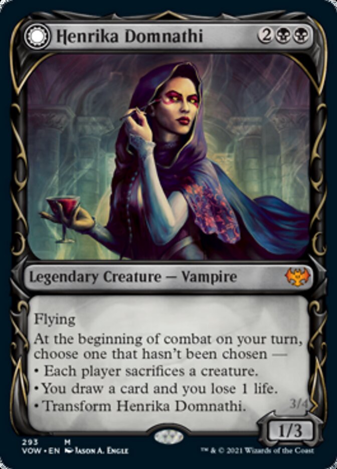 Henrika Domnathi // Henrika, Infernal Seer (Showcase Fang Frame) [Innistrad: Crimson Vow] | Eastridge Sports Cards & Games