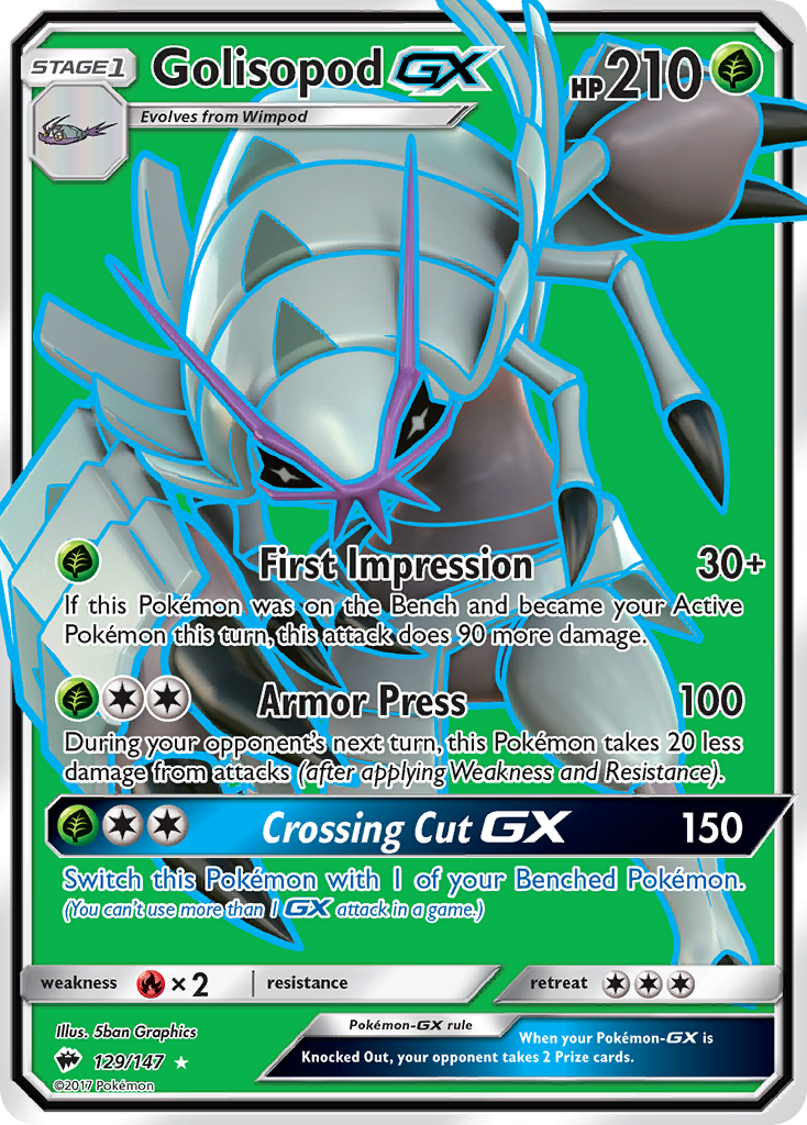 Golisopod GX (129/147) [Sun & Moon: Burning Shadows] | Eastridge Sports Cards & Games