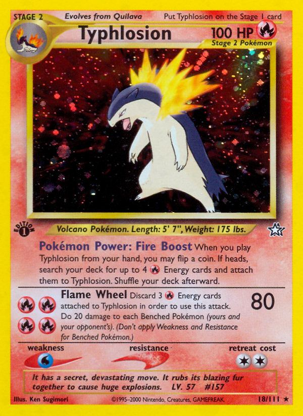 Typhlosion (18/111) [Neo Genesis 1st Edition] | Eastridge Sports Cards & Games