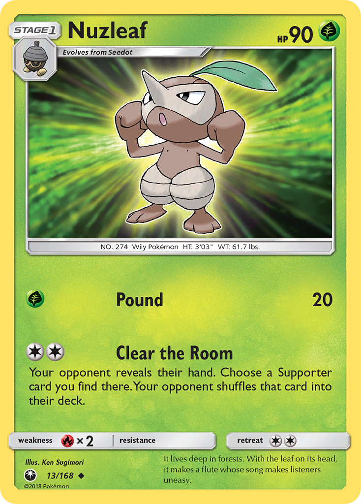 Nuzleaf (13/168) [Sun & Moon: Celestial Storm] | Eastridge Sports Cards & Games