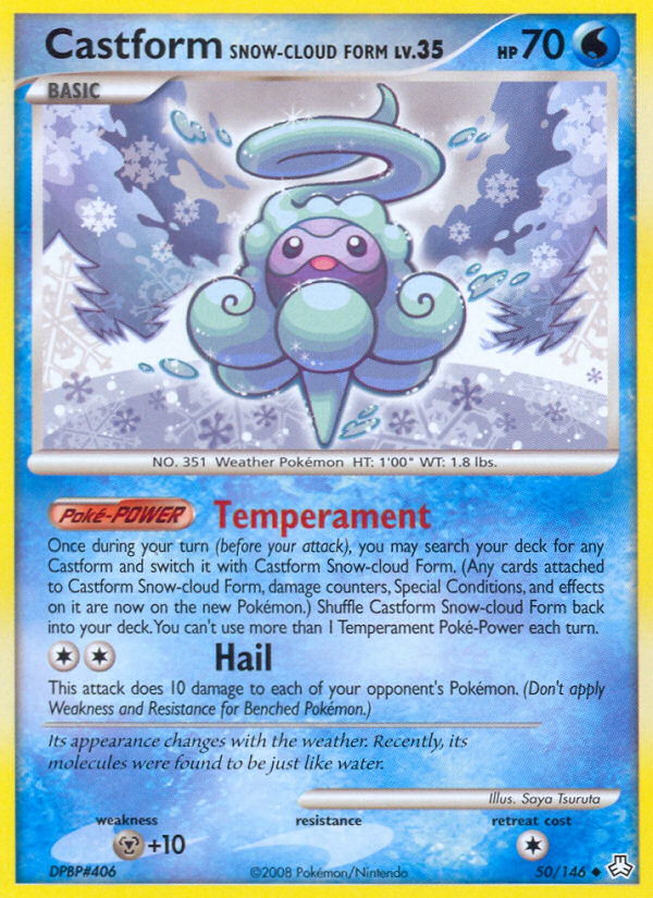 Castform Snow-cloud Form (50/146) [Diamond & Pearl: Legends Awakened] | Eastridge Sports Cards & Games