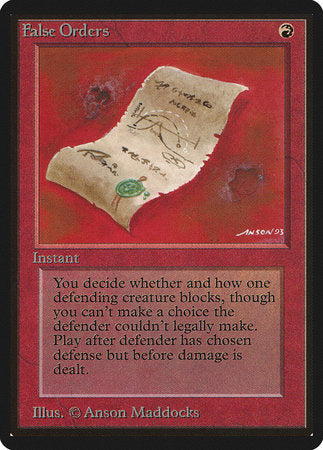 False Orders [Limited Edition Beta] | Eastridge Sports Cards & Games