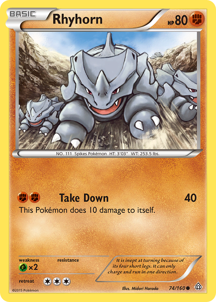 Rhyhorn (74/160) [XY: Primal Clash] | Eastridge Sports Cards & Games