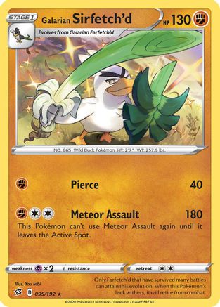 Galarian Sirfetch'd (095/192) (Theme Deck Exclusive) [Sword & Shield: Rebel Clash] | Eastridge Sports Cards & Games