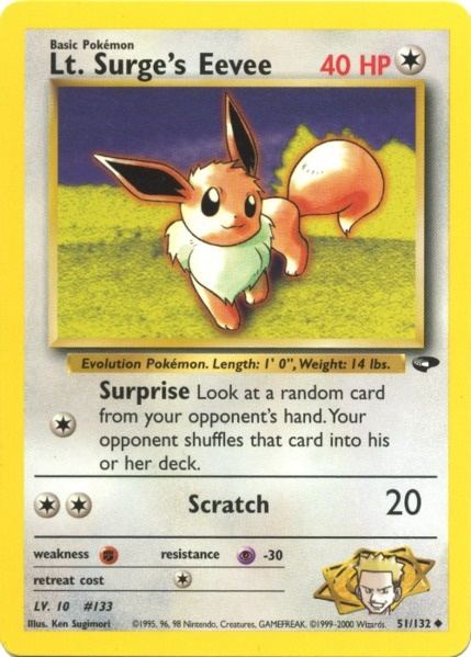 Lt. Surge's Eevee (51/132) [Gym Challenge Unlimited] | Eastridge Sports Cards & Games