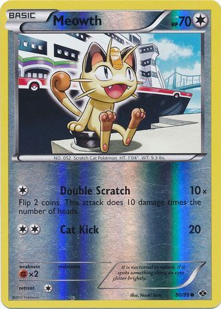 Meowth (80/99) (Mirror Reverse Holo) [Black & White: Next Destinies] | Eastridge Sports Cards & Games