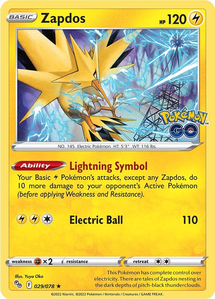 Zapdos (029/078) [Pokémon GO] | Eastridge Sports Cards & Games