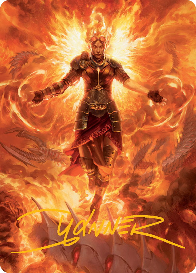 Chandra, Hope's Beacon Art Card (Gold-Stamped Signature) [March of the Machine Art Series] | Eastridge Sports Cards & Games