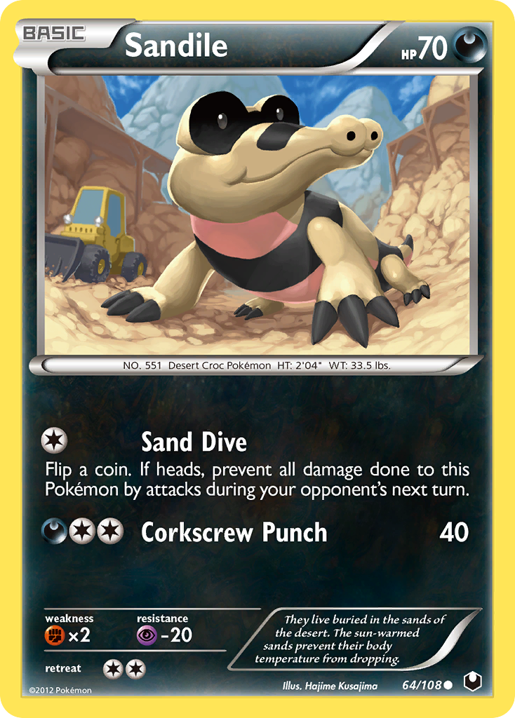Sandile (64/108) [Black & White: Dark Explorers] | Eastridge Sports Cards & Games