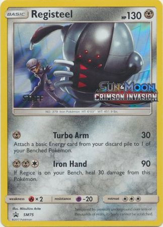 Registeel (SM75) (Staff Prerelease Promo) [Sun & Moon: Black Star Promos] | Eastridge Sports Cards & Games