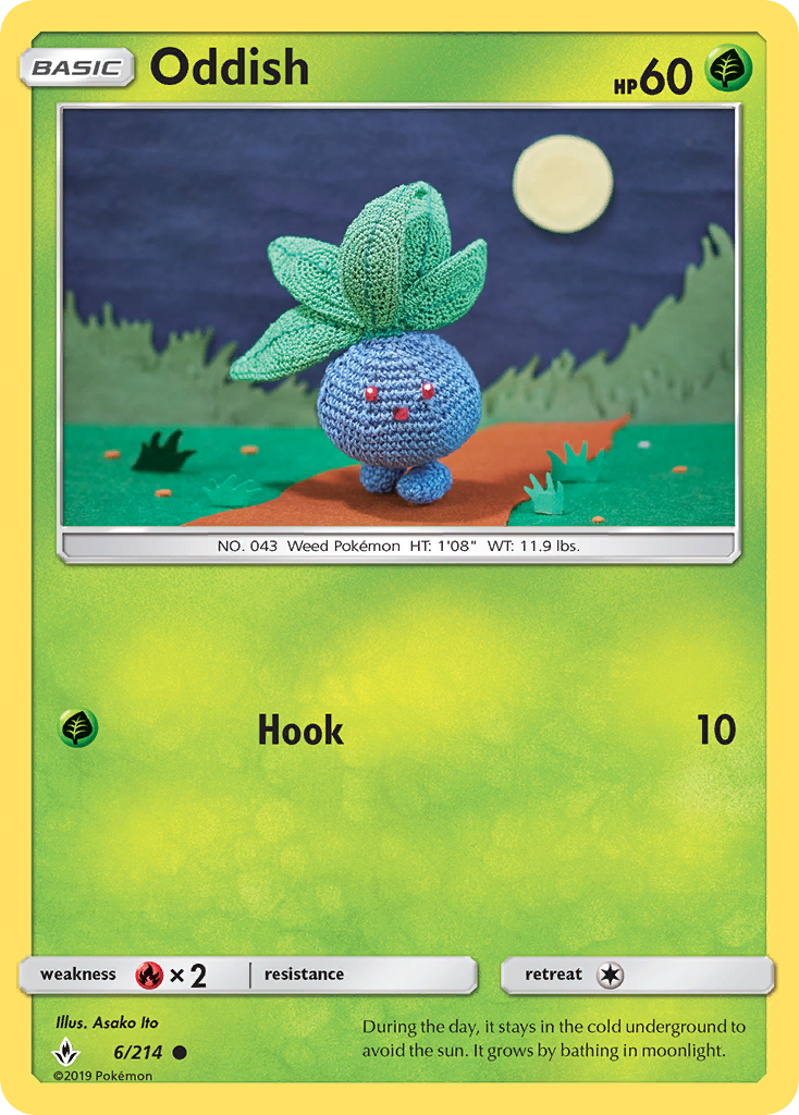 Oddish (6/214) [Sun & Moon: Unbroken Bonds] | Eastridge Sports Cards & Games