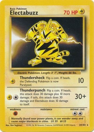 Electabuzz (20/102) [Base Set Unlimited] | Eastridge Sports Cards & Games