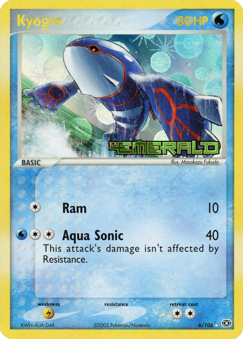 Kyogre (6/106) (Stamped) [EX: Emerald] | Eastridge Sports Cards & Games