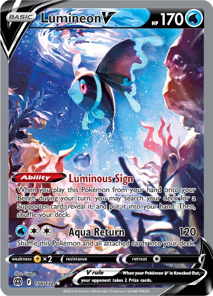 Lumineon V (156/172) [Sword & Shield: Brilliant Stars] | Eastridge Sports Cards & Games