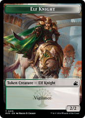 Elf Knight // Goblin (0009) Double-Sided Token [Ravnica Remastered Tokens] | Eastridge Sports Cards & Games