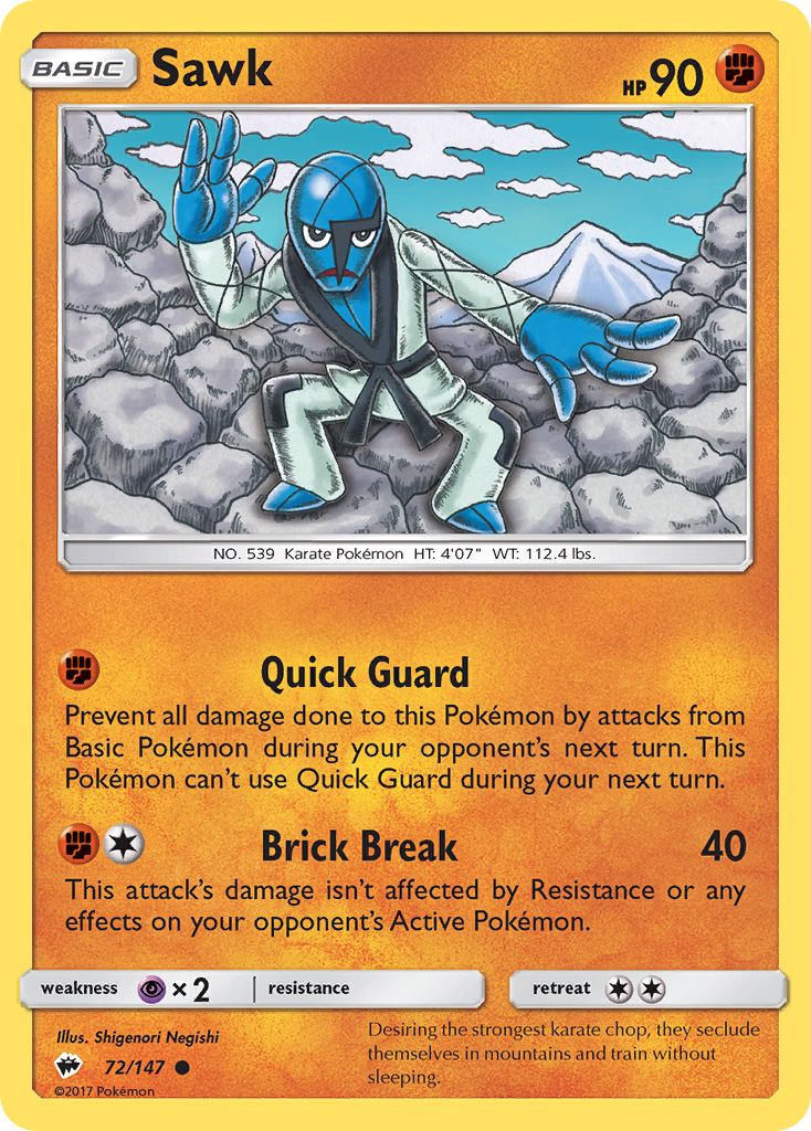 Sawk (72/147) [Sun & Moon: Burning Shadows] | Eastridge Sports Cards & Games