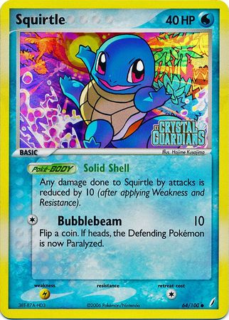 Squirtle (64/100) (Stamped) [EX: Crystal Guardians] | Eastridge Sports Cards & Games