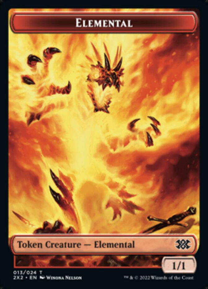 Elemental // Angel Double-sided Token [Double Masters 2022 Tokens] | Eastridge Sports Cards & Games