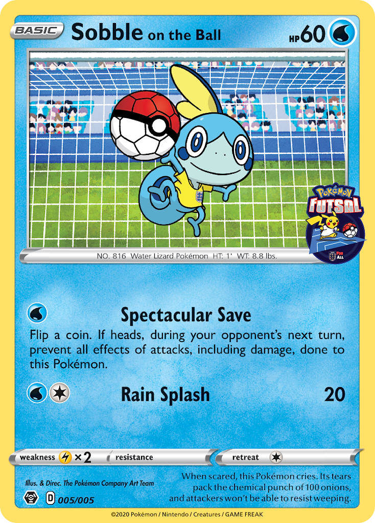 Sobble on the Ball (005/005) [Pokemon Futsal Collection] | Eastridge Sports Cards & Games